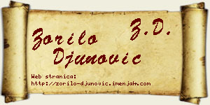 Zorilo Đunović vizit kartica